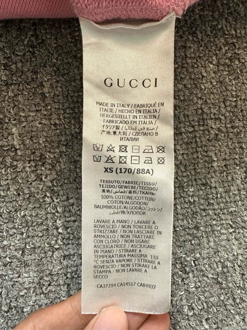 Gucci Gucci Pink Cat Sweatshirt with Distressed Details Size US XS / EU 42 / 0 - 5 Thumbnail