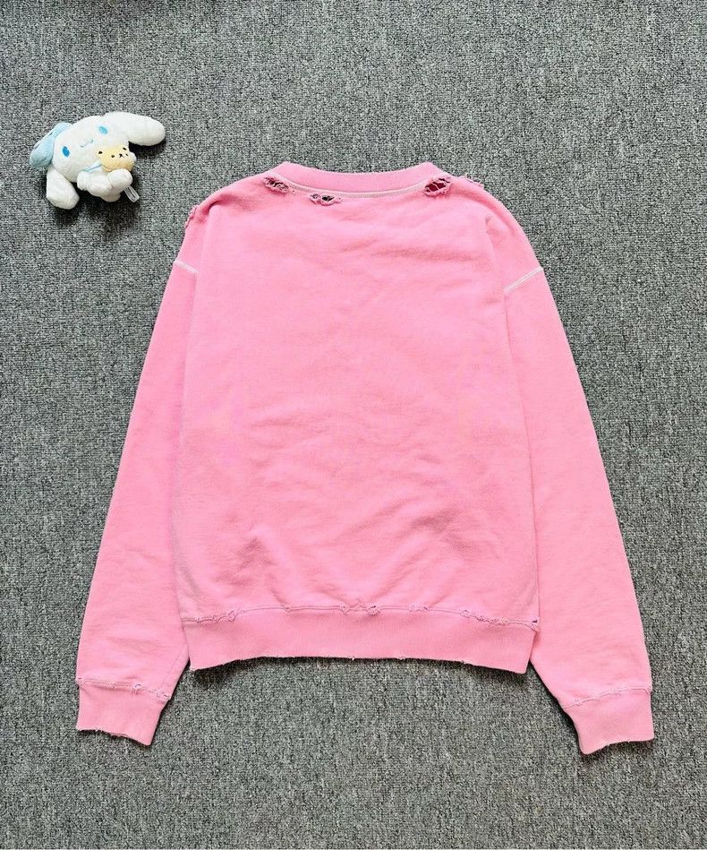 Gucci Gucci Pink Cat Sweatshirt with Distressed Details Size US XS / EU 42 / 0 - 4 Thumbnail