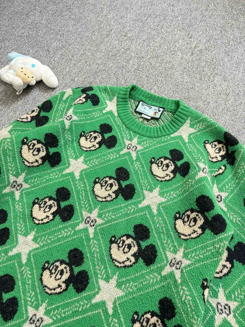 Gucci Gucci Disney Green Mickey Knit Sweater Size US S / EU 44-46 / 1 - 3 Thumbnail