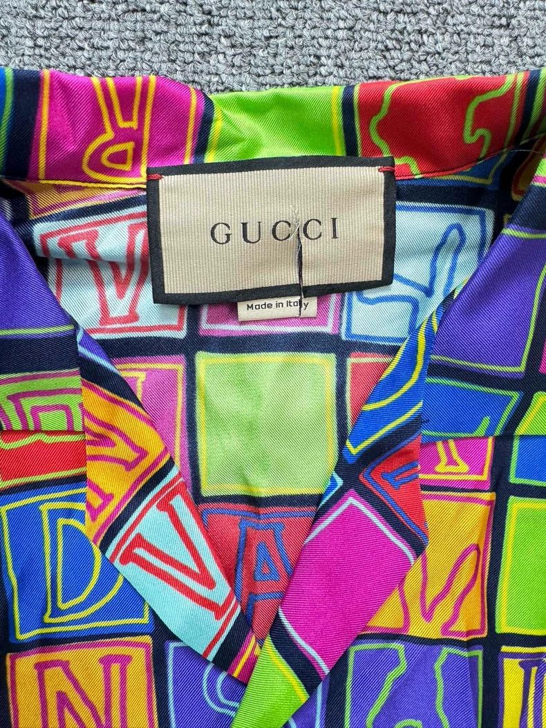 Gucci Gucci Rainbow Letter Short Sleeve Shirt Size US M / EU 48-50 / 2 - 4 Thumbnail