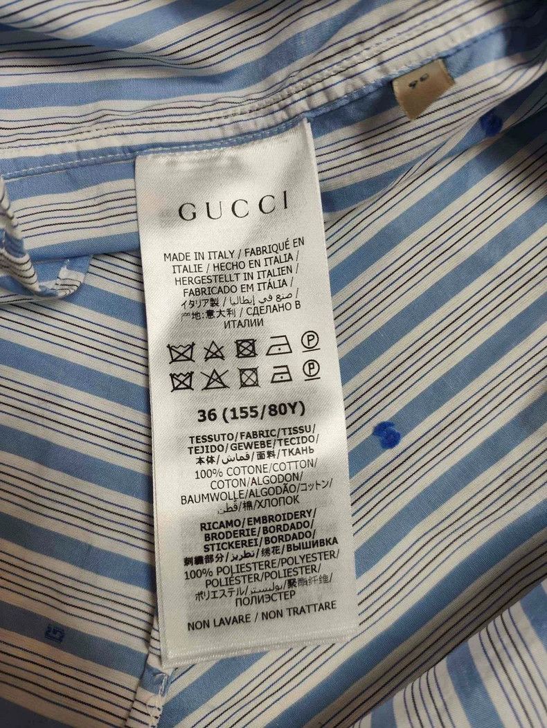 Gucci Gucci Blue and White Striped Shirt Size US S / EU 44-46 / 1 - 5 Thumbnail