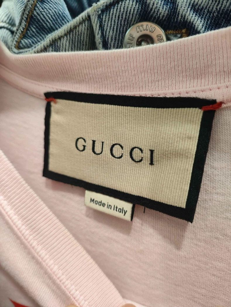 Gucci Gucci Pink Banana Cat Logo Short Sleeve T-Shirt Size US S / EU 44-46 / 1 - 4 Thumbnail