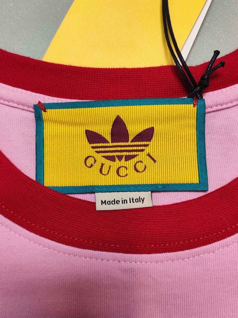 Gucci Gucci Adidas Pink Graphic Short Sleeve Shirt Size US S / EU 44-46 / 1 - 3 Thumbnail