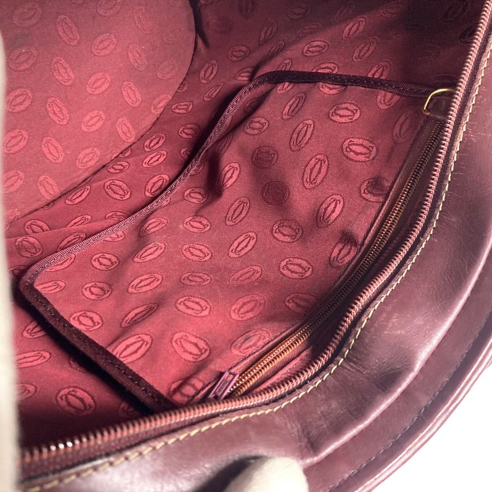 Cartier Cartier Mast Line Logo Briefcase Tote Bag Shawl Shoulder Leather Women Bordeaux Size ONE SIZE - 15 Thumbnail