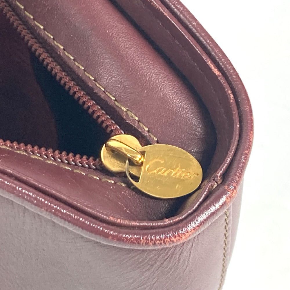 Cartier Cartier Mast Line Logo Briefcase Tote Bag Shawl Shoulder Leather Women Bordeaux Size ONE SIZE - 13 Thumbnail
