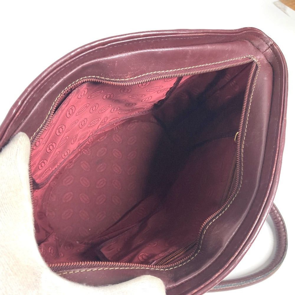 Cartier Cartier Mast Line Logo Briefcase Tote Bag Shawl Shoulder Leather Women Bordeaux Size ONE SIZE - 14 Thumbnail