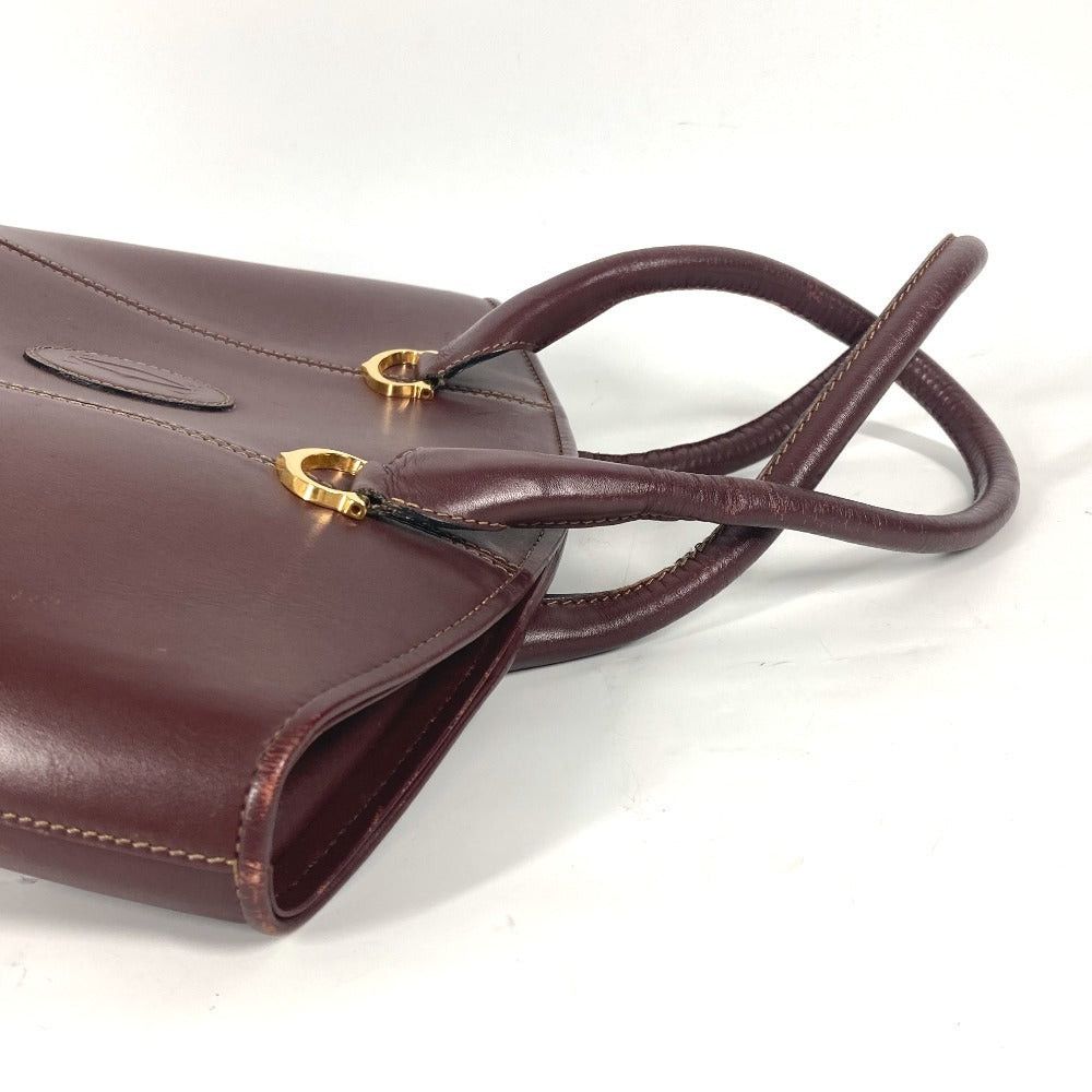 Cartier Cartier Mast Line Logo Briefcase Tote Bag Shawl Shoulder Leather Women Bordeaux Size ONE SIZE - 7 Thumbnail
