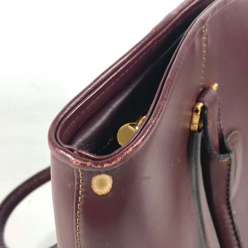Cartier Cartier Mast Line Logo Briefcase Tote Bag Shawl Shoulder Leather Women Bordeaux Size ONE SIZE - 11 Thumbnail