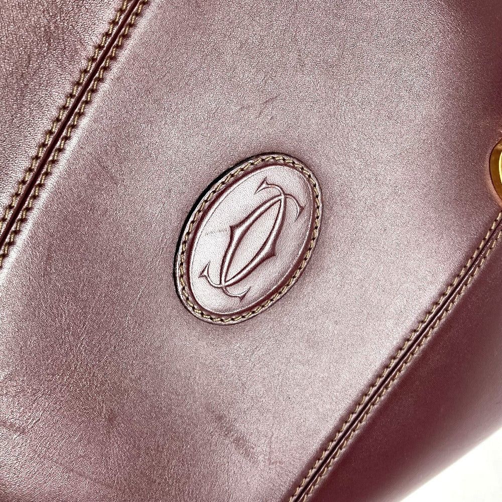 Cartier Cartier Mast Line Logo Briefcase Tote Bag Shawl Shoulder Leather Women Bordeaux Size ONE SIZE - 10 Thumbnail