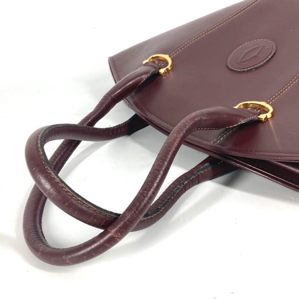 Cartier Cartier Mast Line Logo Briefcase Tote Bag Shawl Shoulder Leather Women Bordeaux Size ONE SIZE - 8 Thumbnail