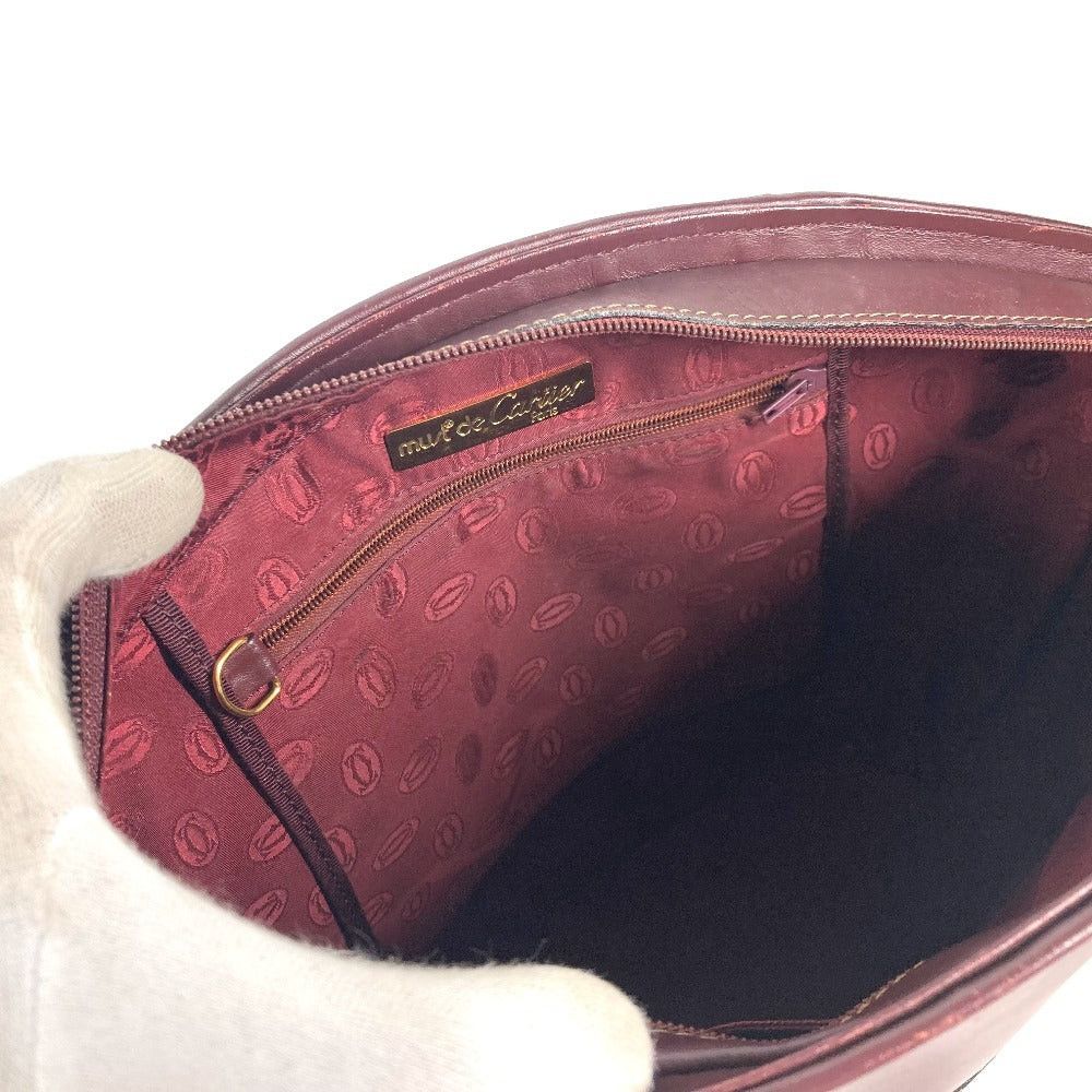 Cartier Cartier Mast Line Logo Briefcase Tote Bag Shawl Shoulder Leather Women Bordeaux Size ONE SIZE - 17 Thumbnail