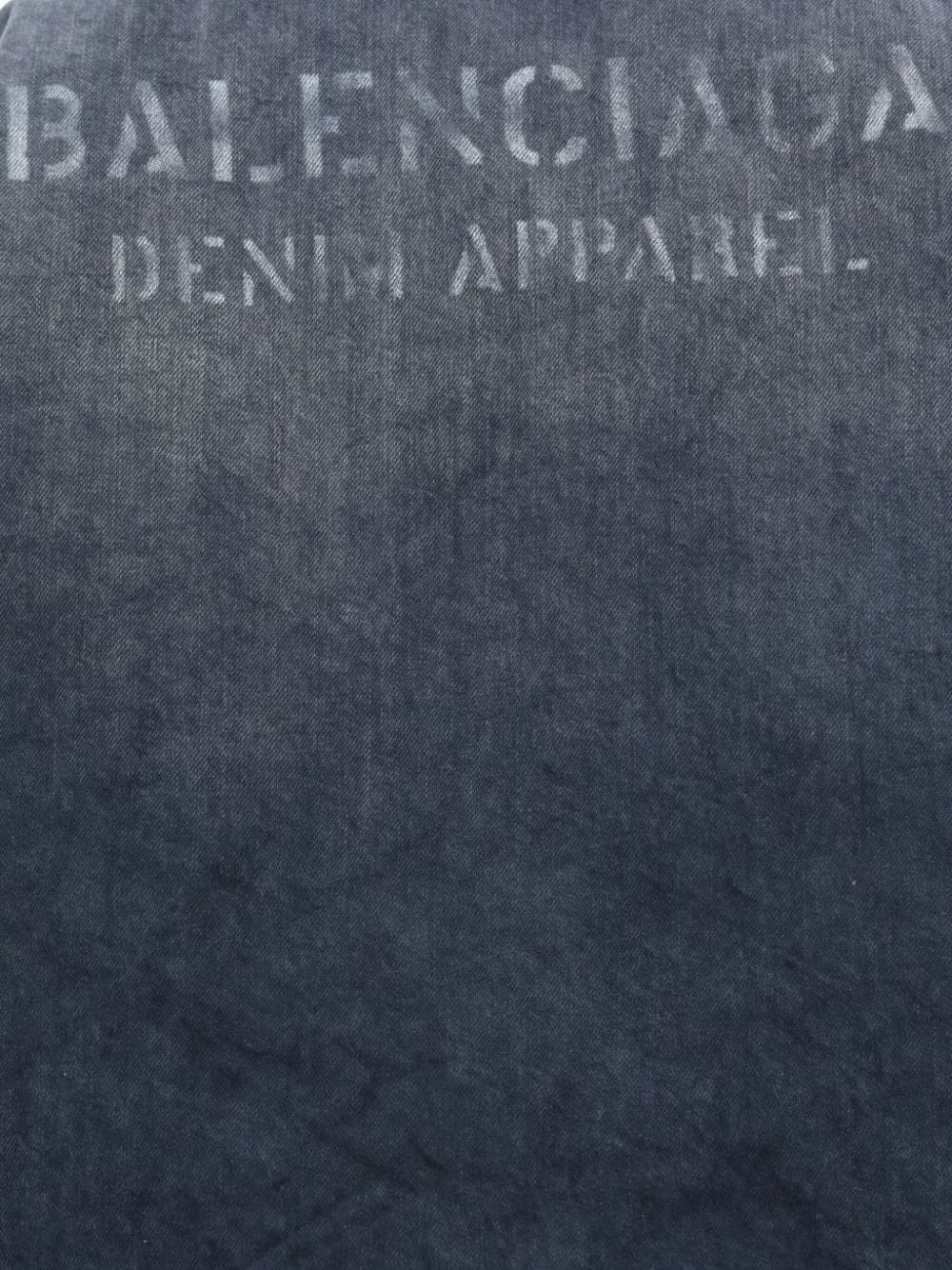 Balenciaga Stencil Logo Print Denim Zip-up Cotton Jacket Size US S / EU 44-46 / 1 - 3 Thumbnail