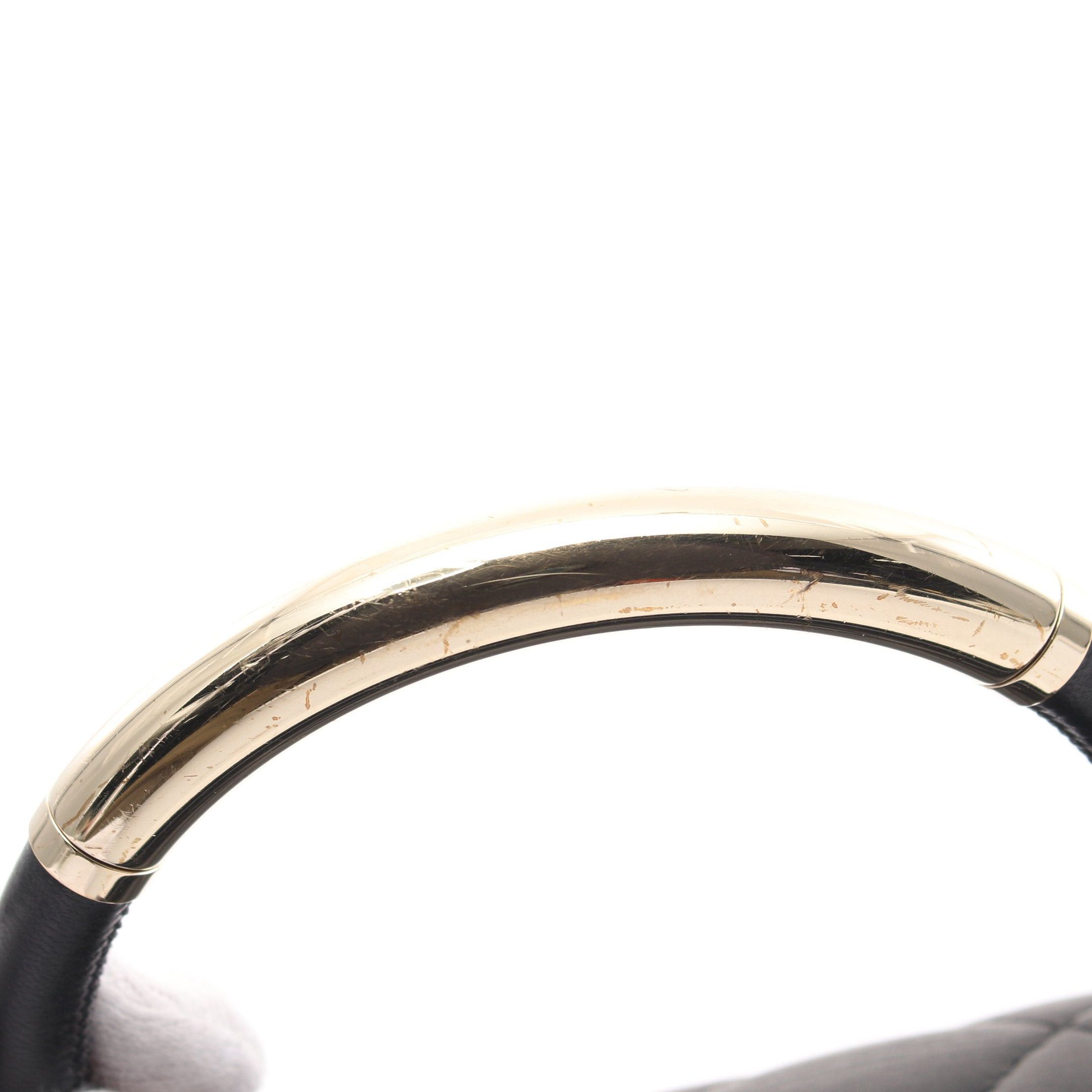 Chanel Chanel Matelasse Chain Shoulder Bag Metal Handle Lambskin Black Gold Hardware Size ONE SIZE - 13 Thumbnail