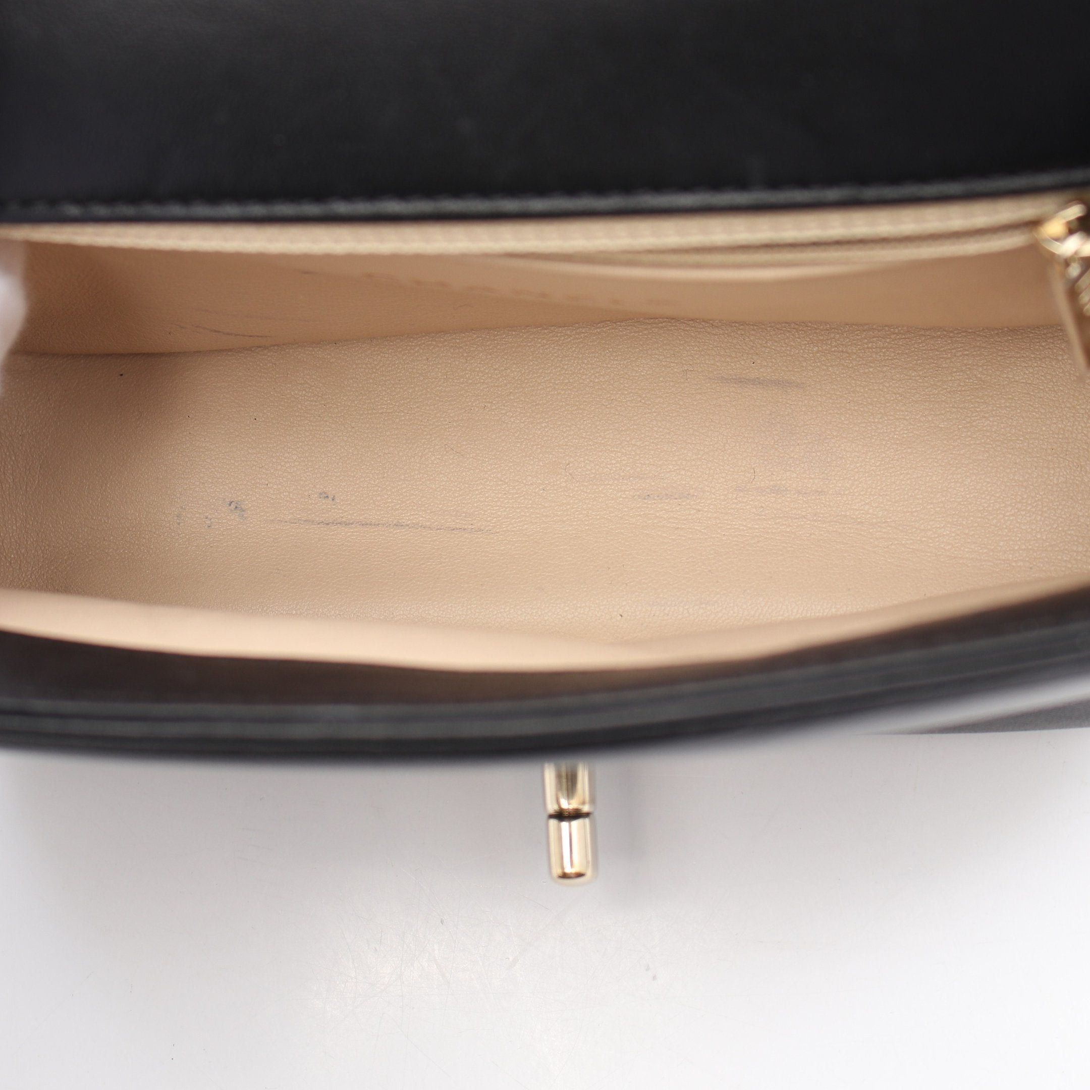 Chanel Chanel Matelasse Chain Shoulder Bag Metal Handle Lambskin Black Gold Hardware Size ONE SIZE - 6 Thumbnail