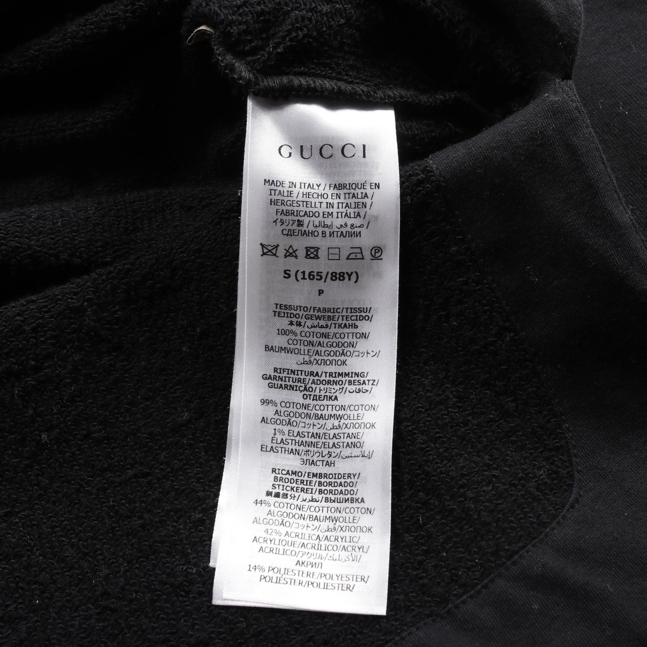 Gucci Gucci Sweatshirt Turtleneck Logo Embroidery Cotton Black Size ONE SIZE - 4 Thumbnail