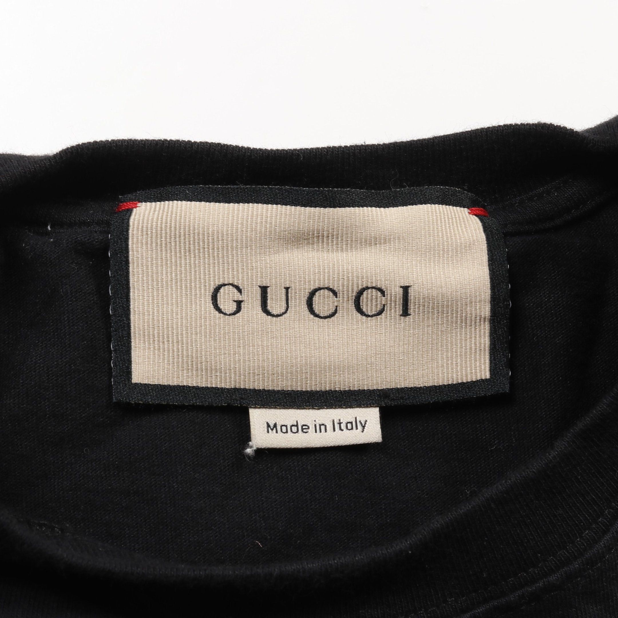 Gucci Gucci Cropped T-Shirt Short Sleeve Logo Cotton Black Multicolor Sequin Size ONE SIZE - 3 Thumbnail