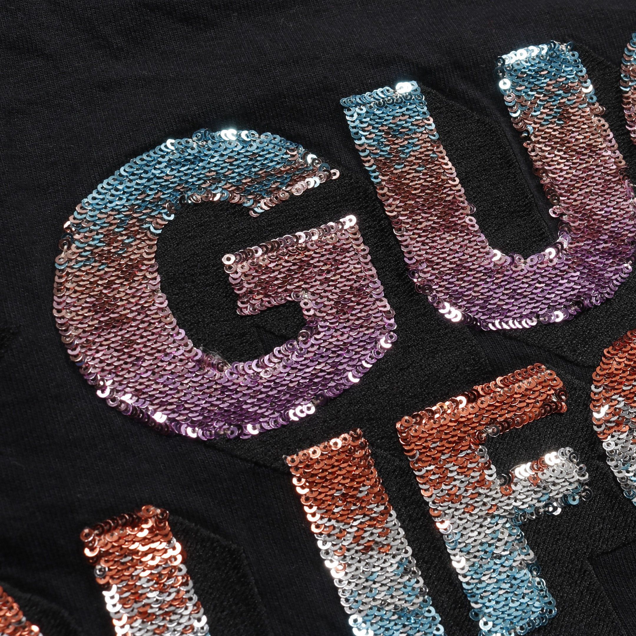 Gucci Gucci Cropped T-Shirt Short Sleeve Logo Cotton Black Multicolor Sequin Size ONE SIZE - 10 Thumbnail