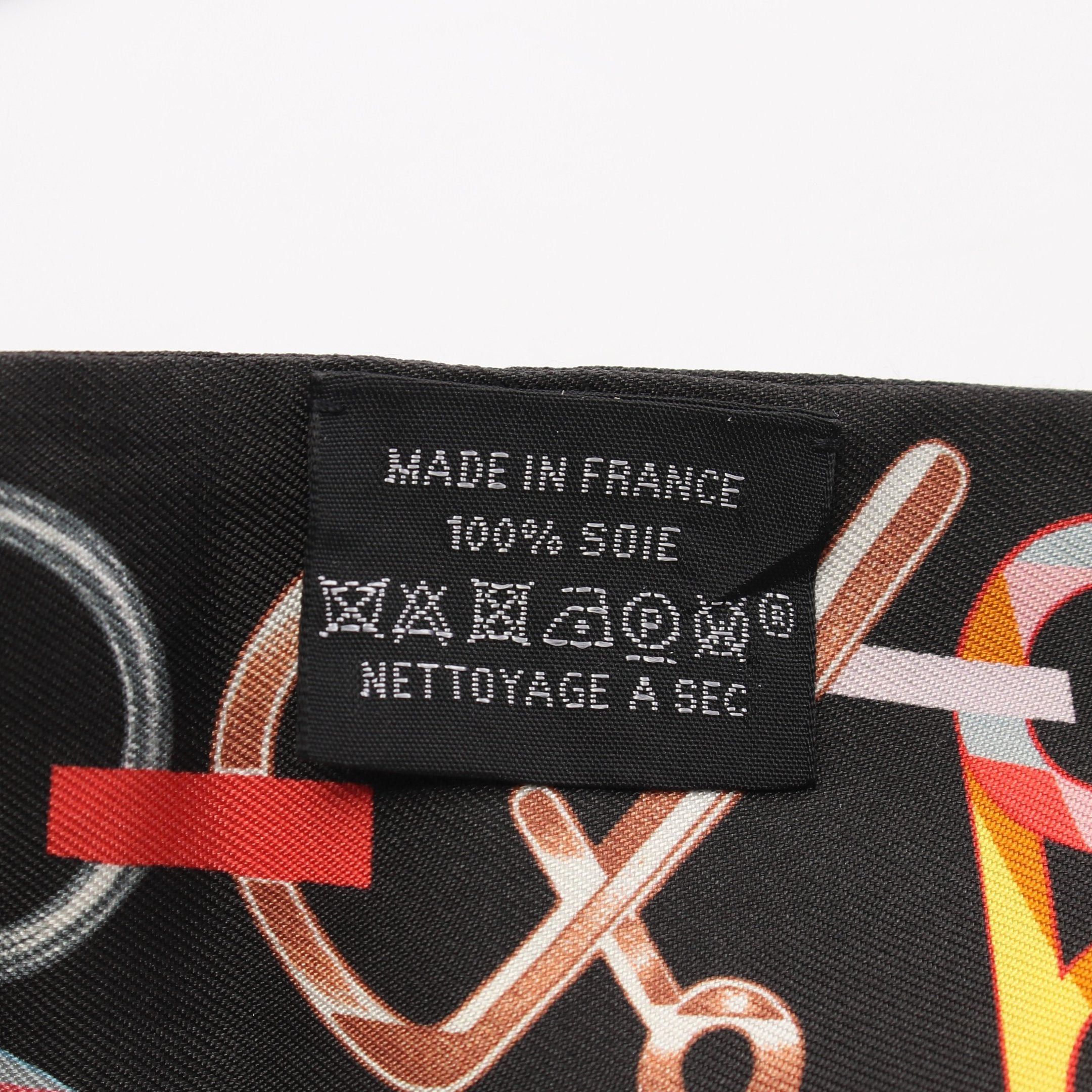 Hermes Hermes Twilly Do Re Boucles Scarf Silk Black Multicolor Size ONE SIZE - 3 Thumbnail