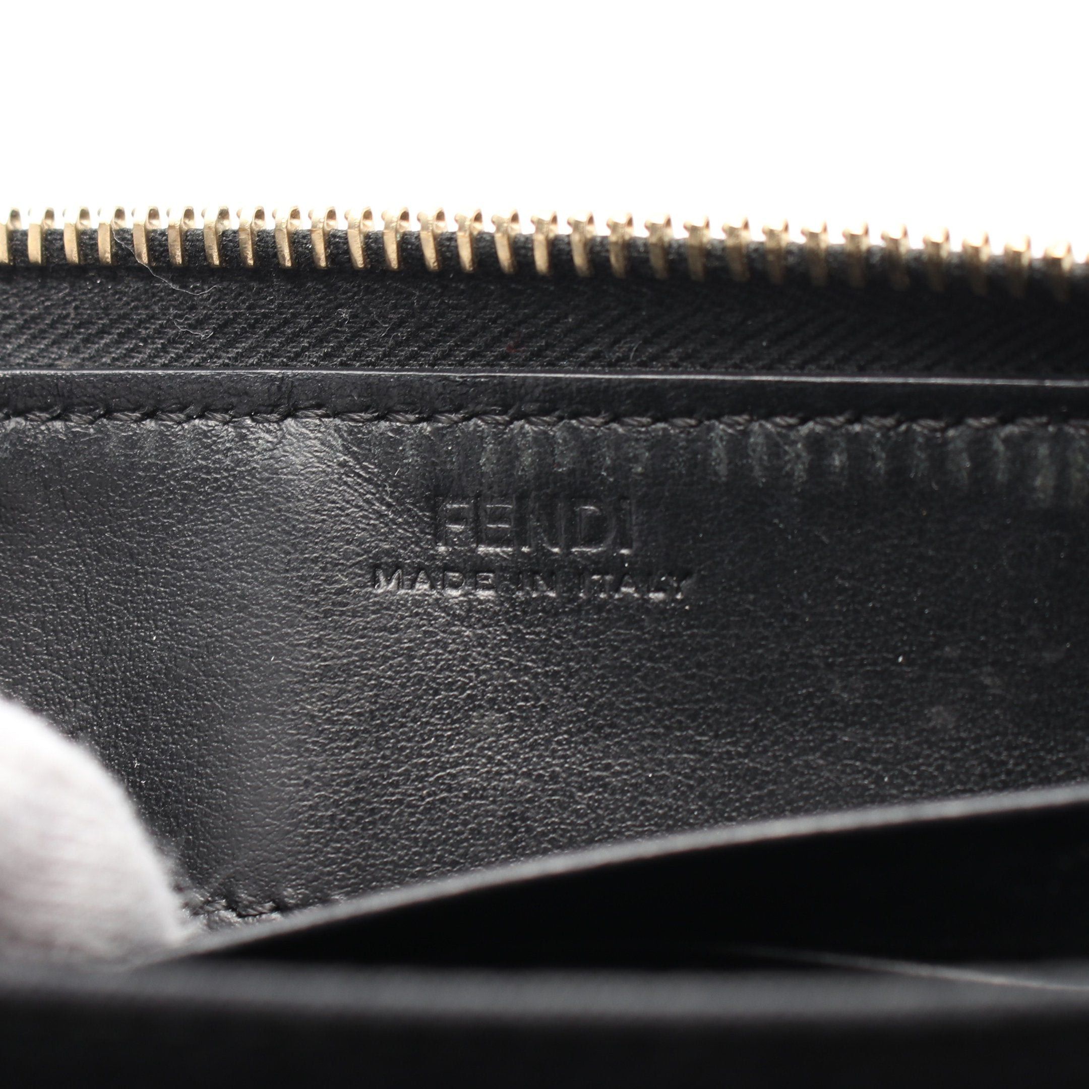 Fendi Fendi By The Way Round Zipper Long Wallet Leather Black Size ONE SIZE - 4 Thumbnail