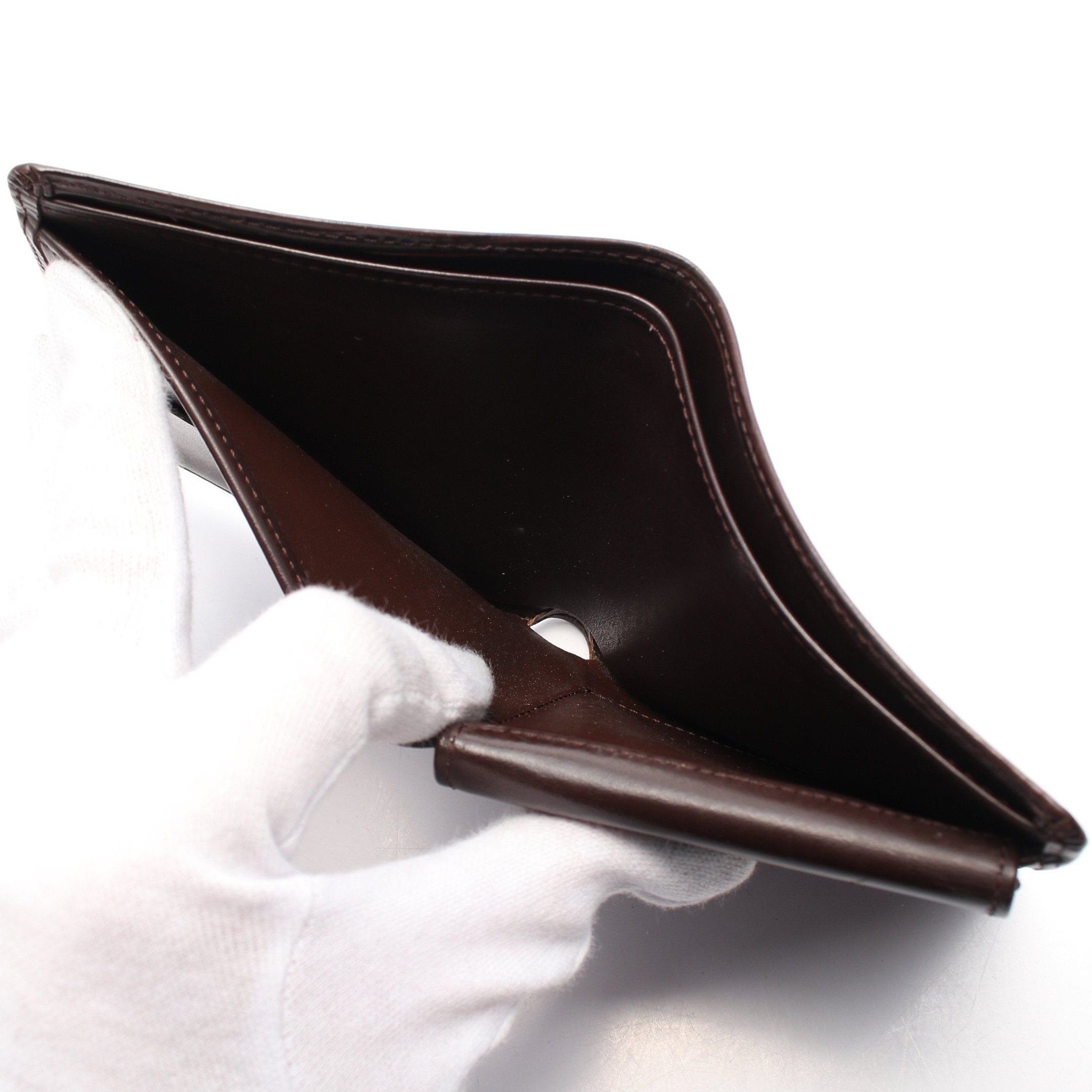 Louis Vuitton Louis Vuitton Portovier Cult Credit Monnaie Epi Mocha Bi-Fold Wallet Leather Dark Brown Size ONE SIZE - 6 Thumbnail