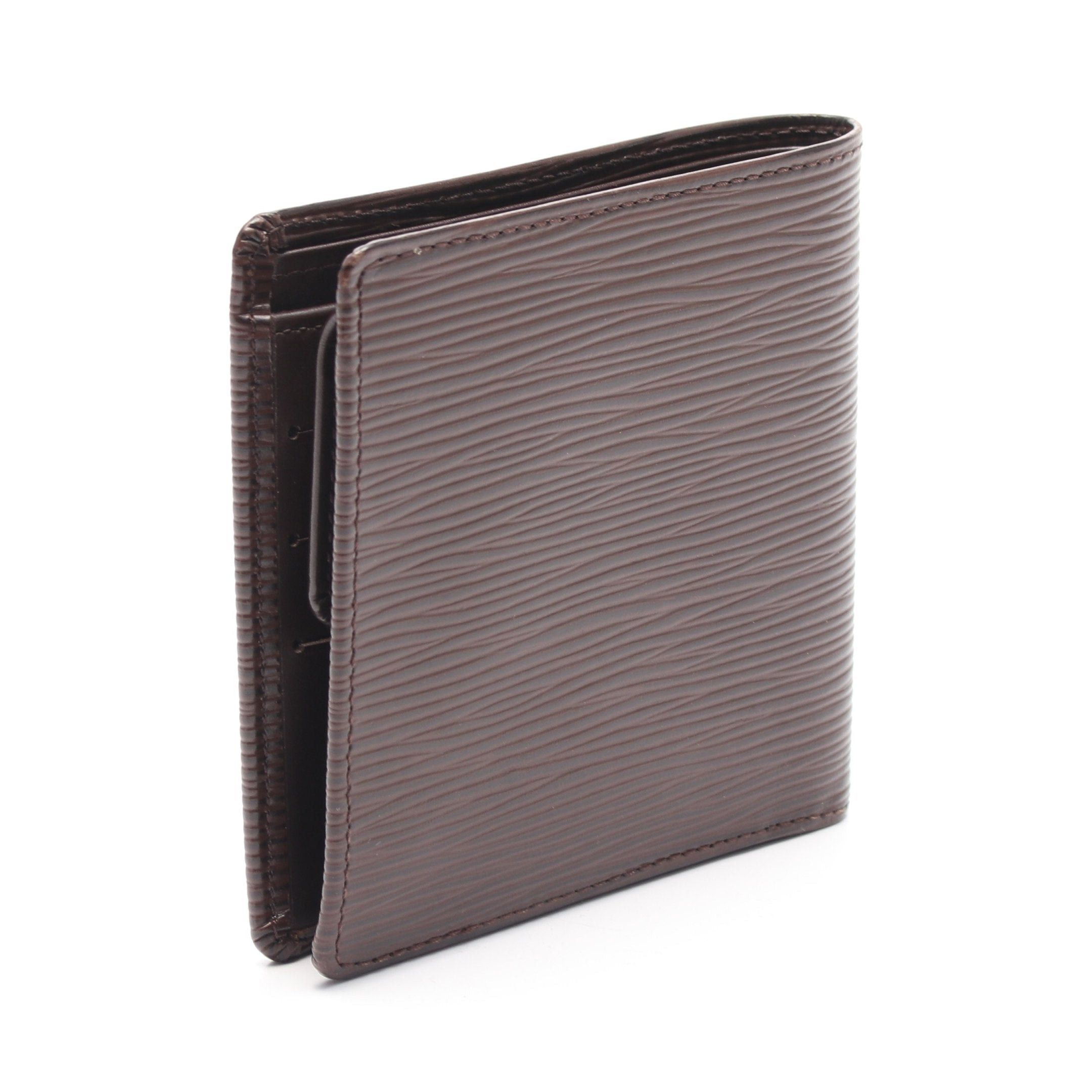 Louis Vuitton Louis Vuitton Portovier Cult Credit Monnaie Epi Mocha Bi-Fold Wallet Leather Dark Brown Size ONE SIZE - 2 Thumbnail