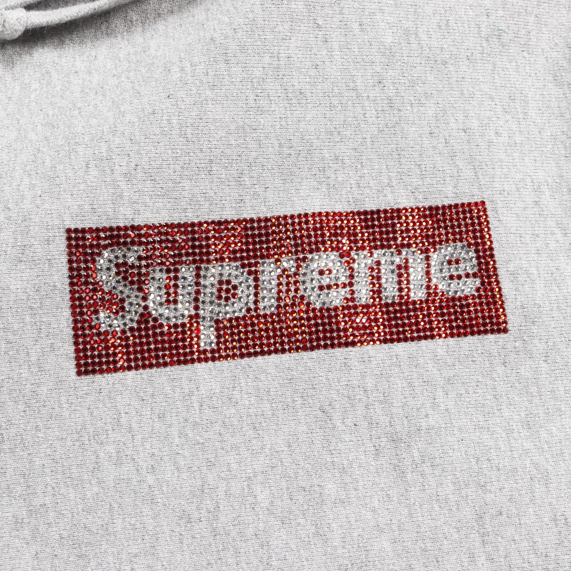 Supreme Supreme Supreme * Swarovski Box Logo Hooded Sweatshirt Sweat Pullover Hoodie Cotton Gray 25Th Anniversary 19Ss Size ONE SIZE - 10 Thumbnail