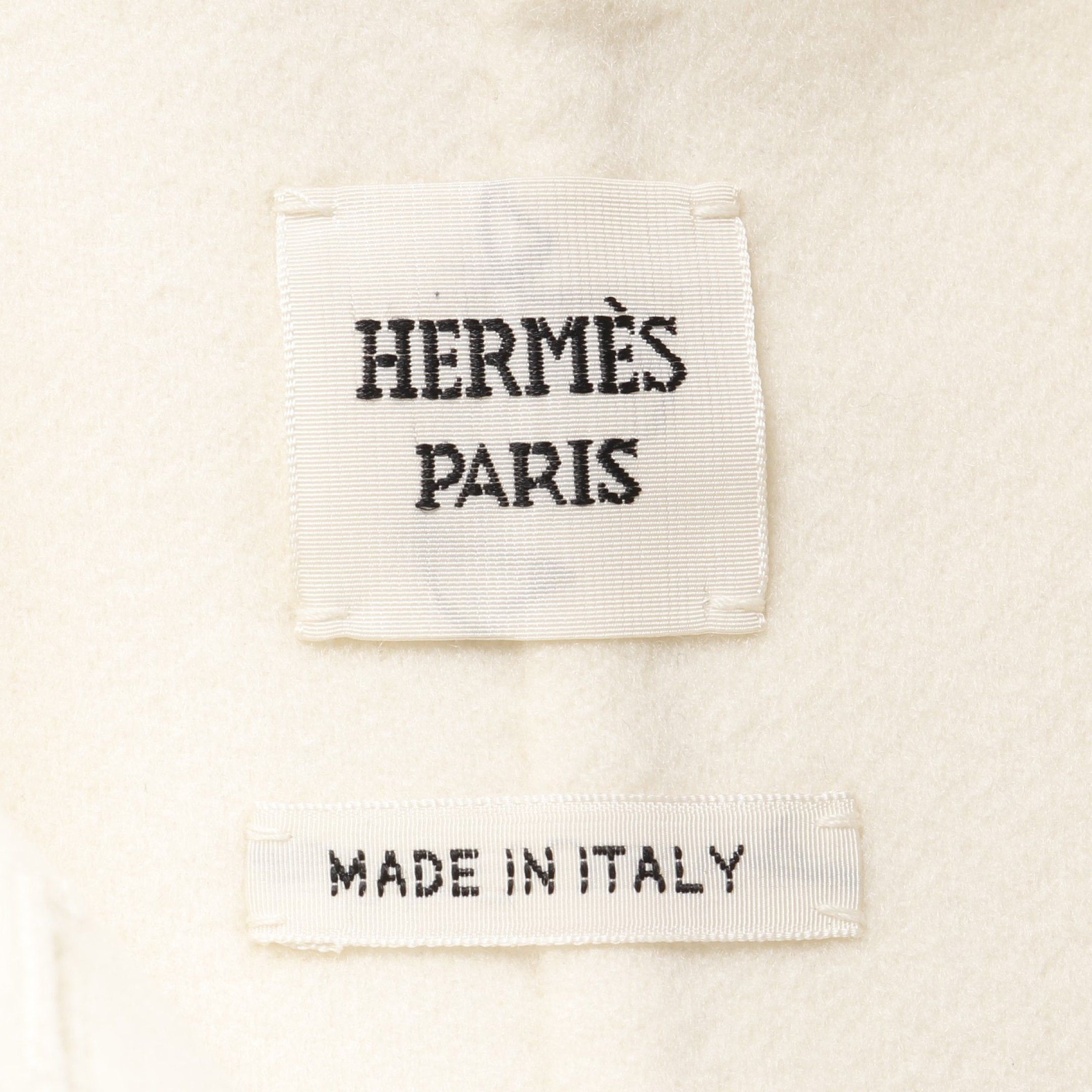 Hermes Hermes Serie Button Short Coat Jacket Cashmere Off White Size ONE SIZE - 3 Thumbnail