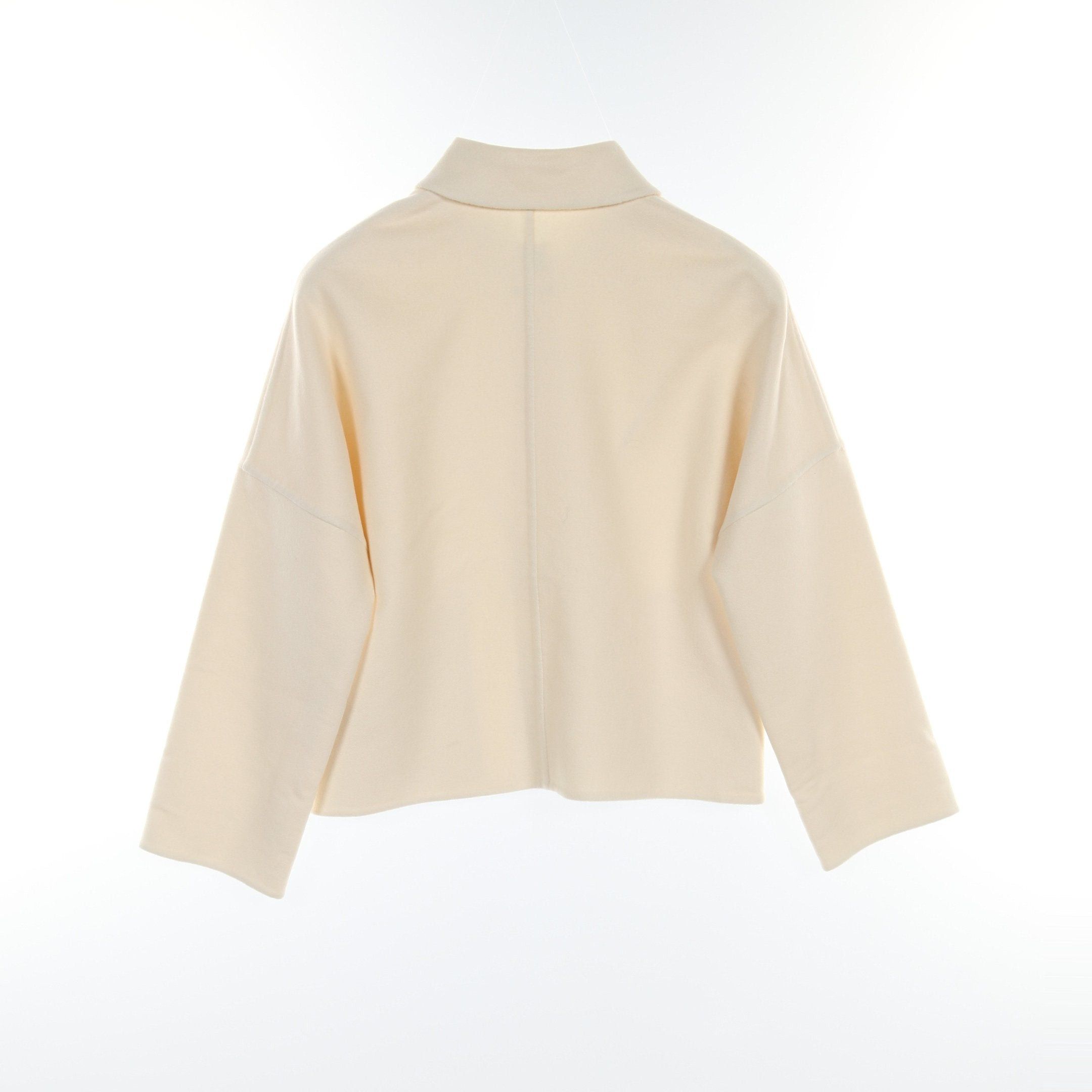 Hermes Hermes Serie Button Short Coat Jacket Cashmere Off White Size ONE SIZE - 2 Thumbnail