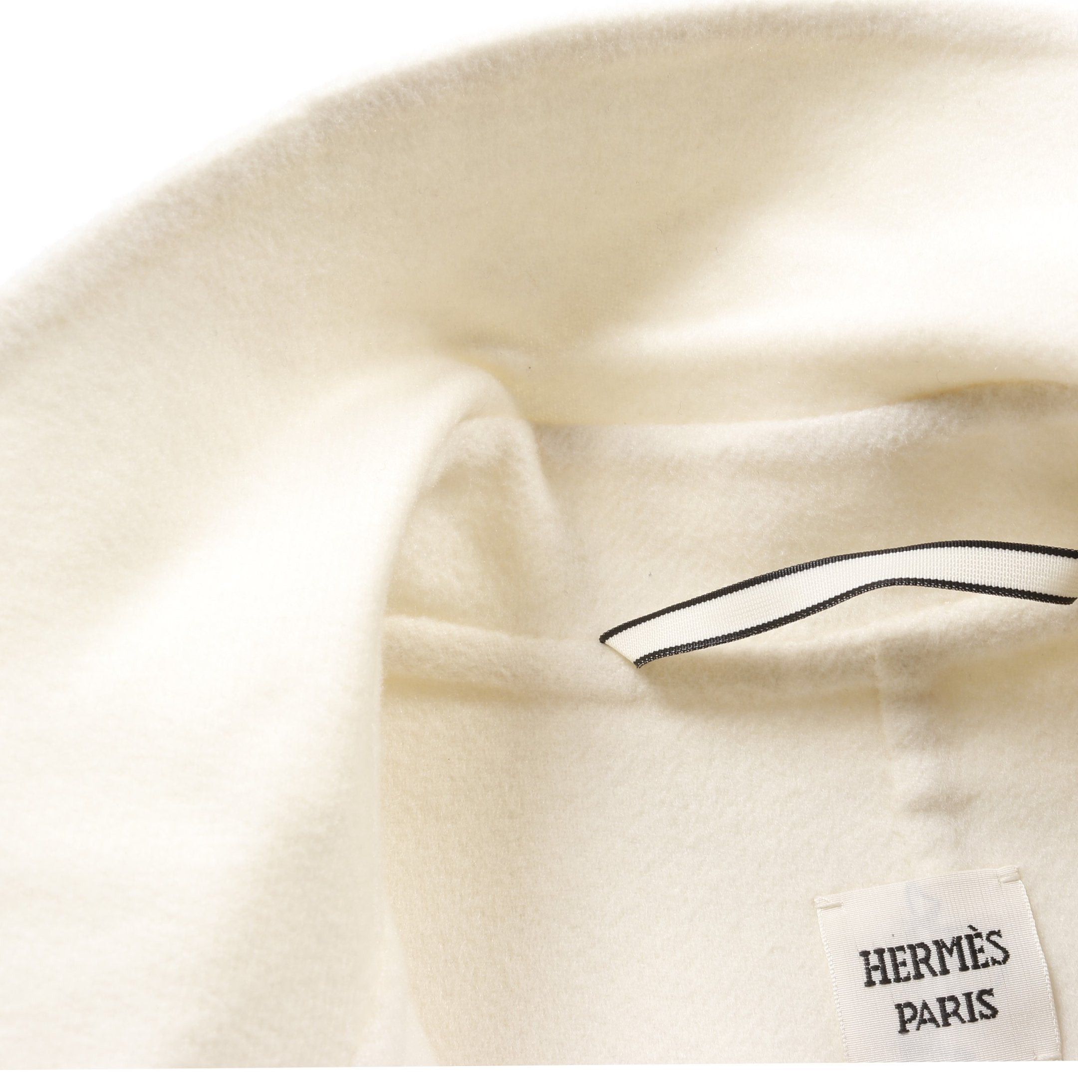 Hermes Hermes Serie Button Short Coat Jacket Cashmere Off White Size ONE SIZE - 6 Thumbnail