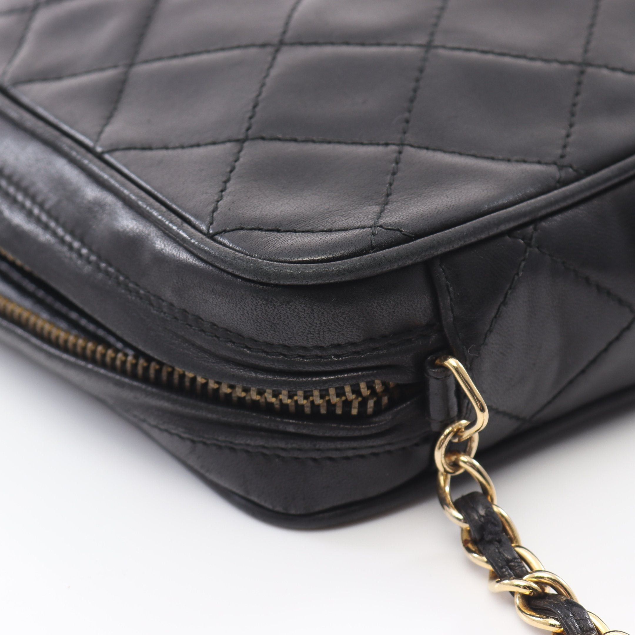 Chanel Chanel Matelasse Chain Shoulder Bag Lambskin Black Gold Hardware Tassel Size ONE SIZE - 12 Thumbnail