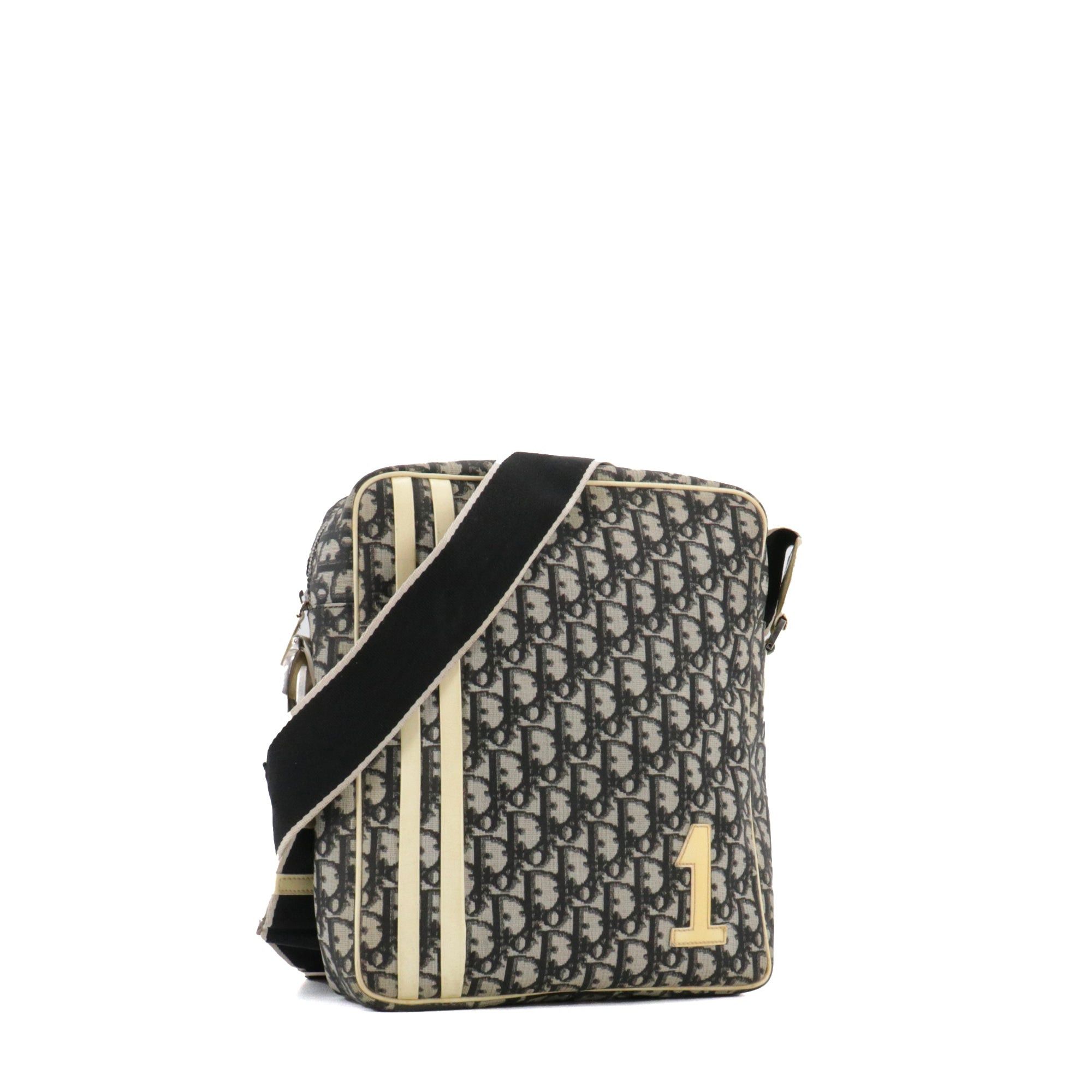 Dior DIOR - Dior shoulder bag in black and white canvas Size ONE SIZE - 2 Thumbnail