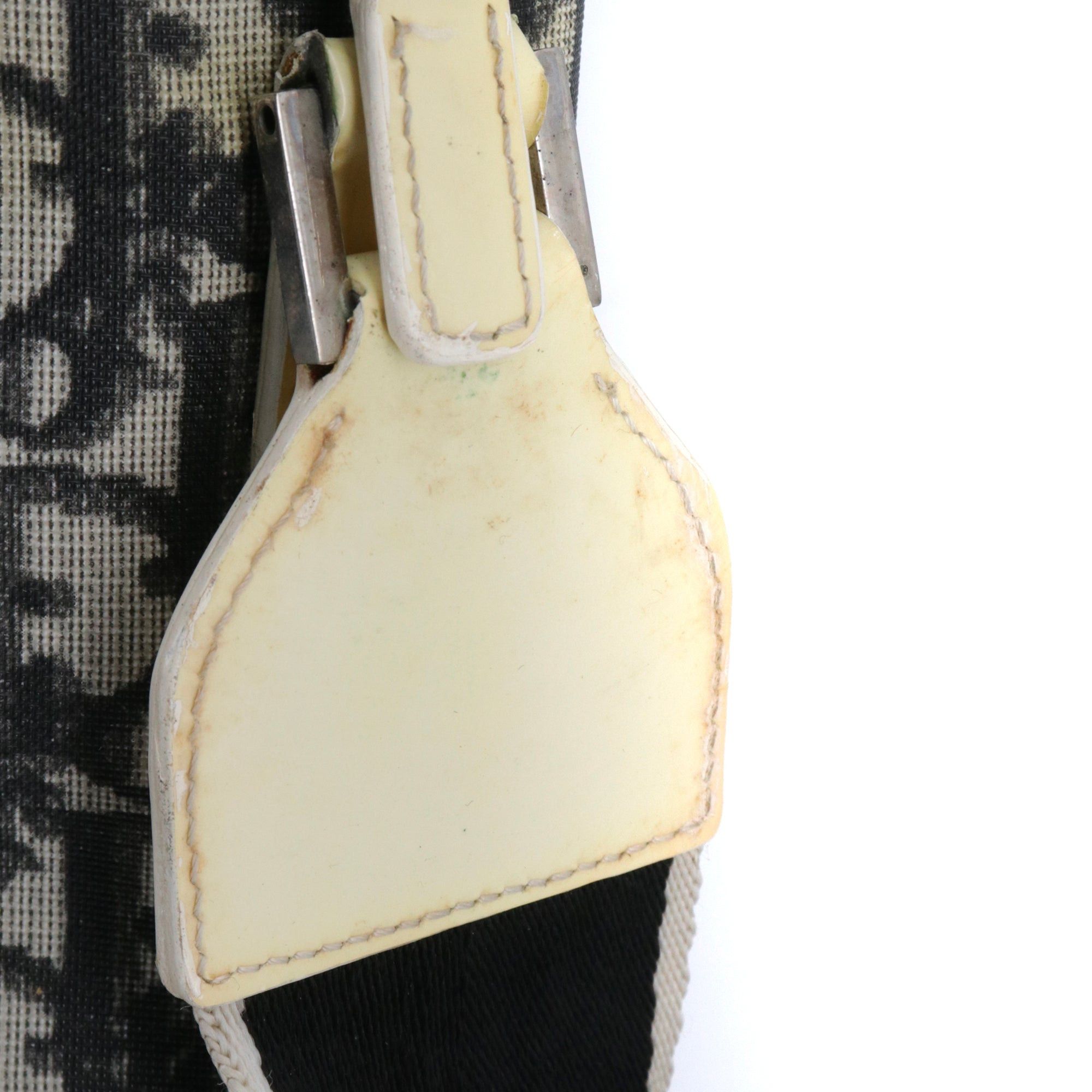 Dior DIOR - Dior shoulder bag in black and white canvas Size ONE SIZE - 8 Thumbnail