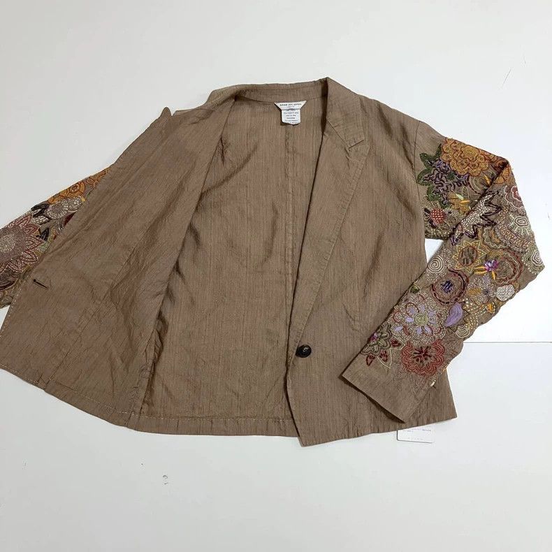 Dries Van Noten Dries Van Noten Silk Linen Embroidered Jacket Size US S / EU 44-46 / 1 - 2 Thumbnail