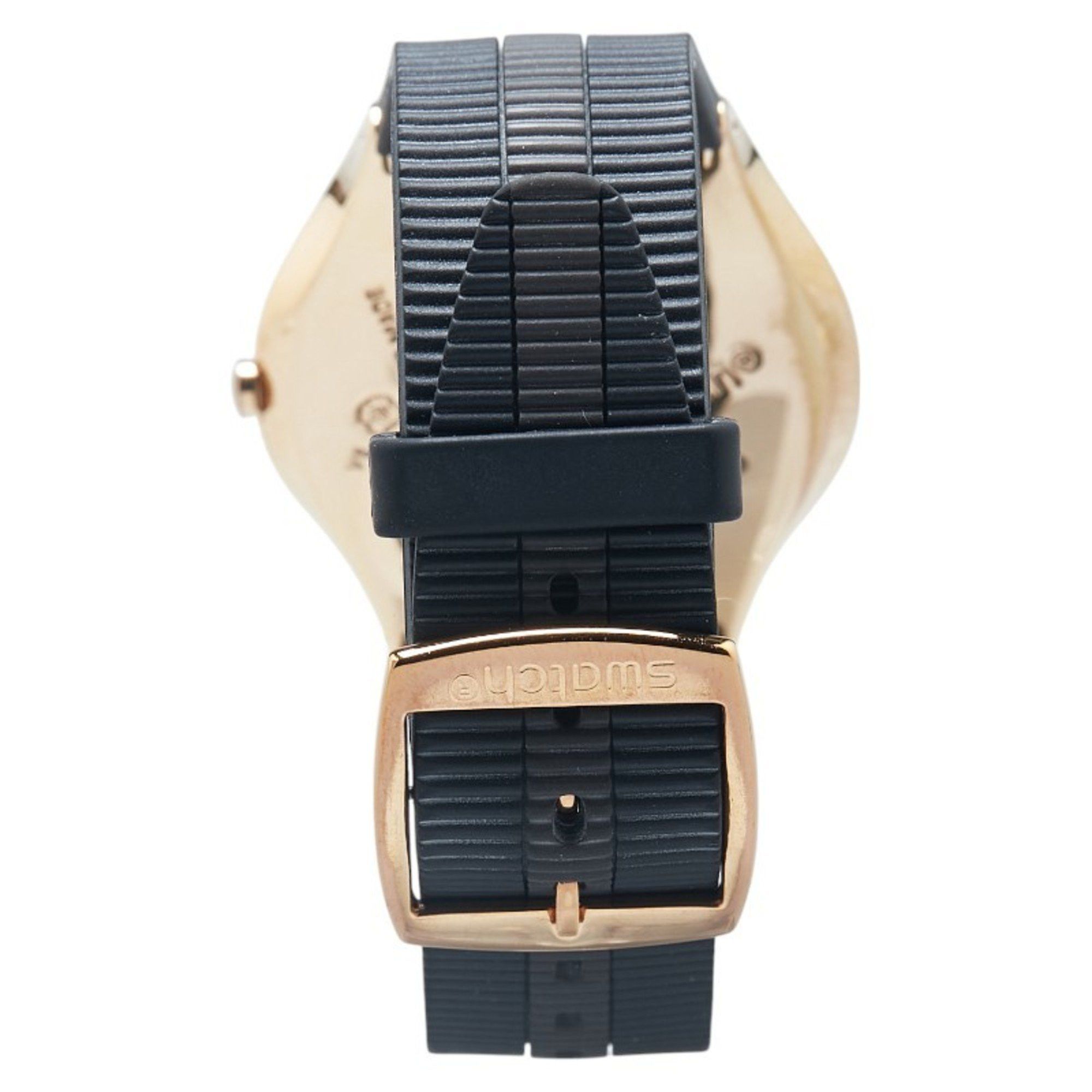 Swatch Swatch BIENNE BY NIGHT Watch SS07G102 Quartz Black Dial Stainless Steel Rubber Men's Size ONE SIZE - 4 Thumbnail