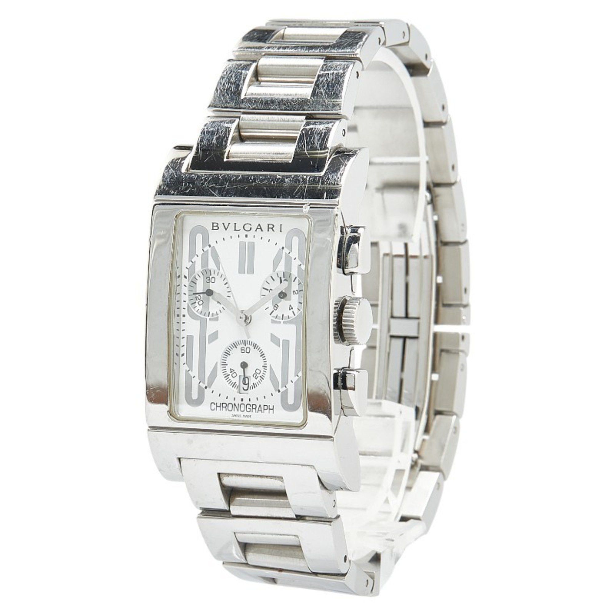 Bvlgari BVLGARI Rettangolo Watch RTC49S Quartz White Dial Stainless Steel Men's Size ONE SIZE - 3 Thumbnail