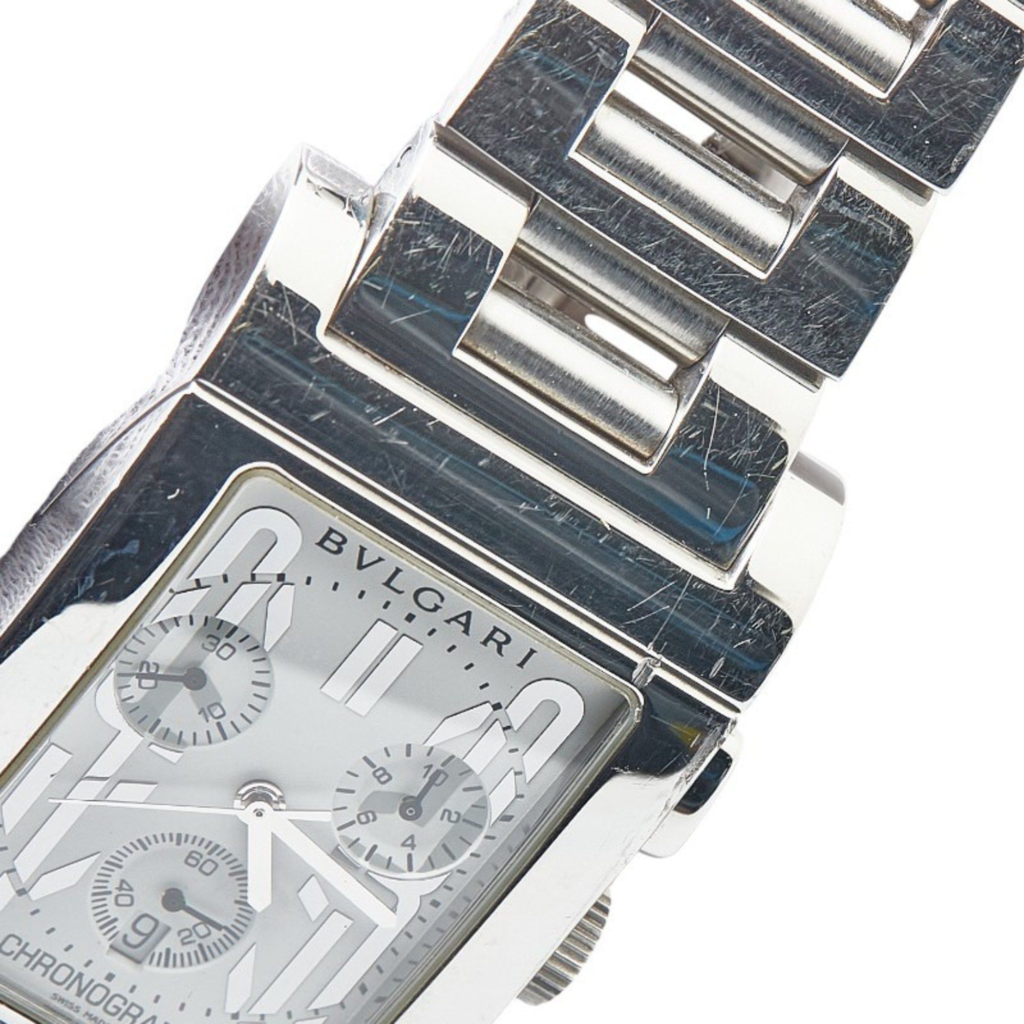 Bvlgari BVLGARI Rettangolo Watch RTC49S Quartz White Dial Stainless Steel Men's Size ONE SIZE - 6 Thumbnail