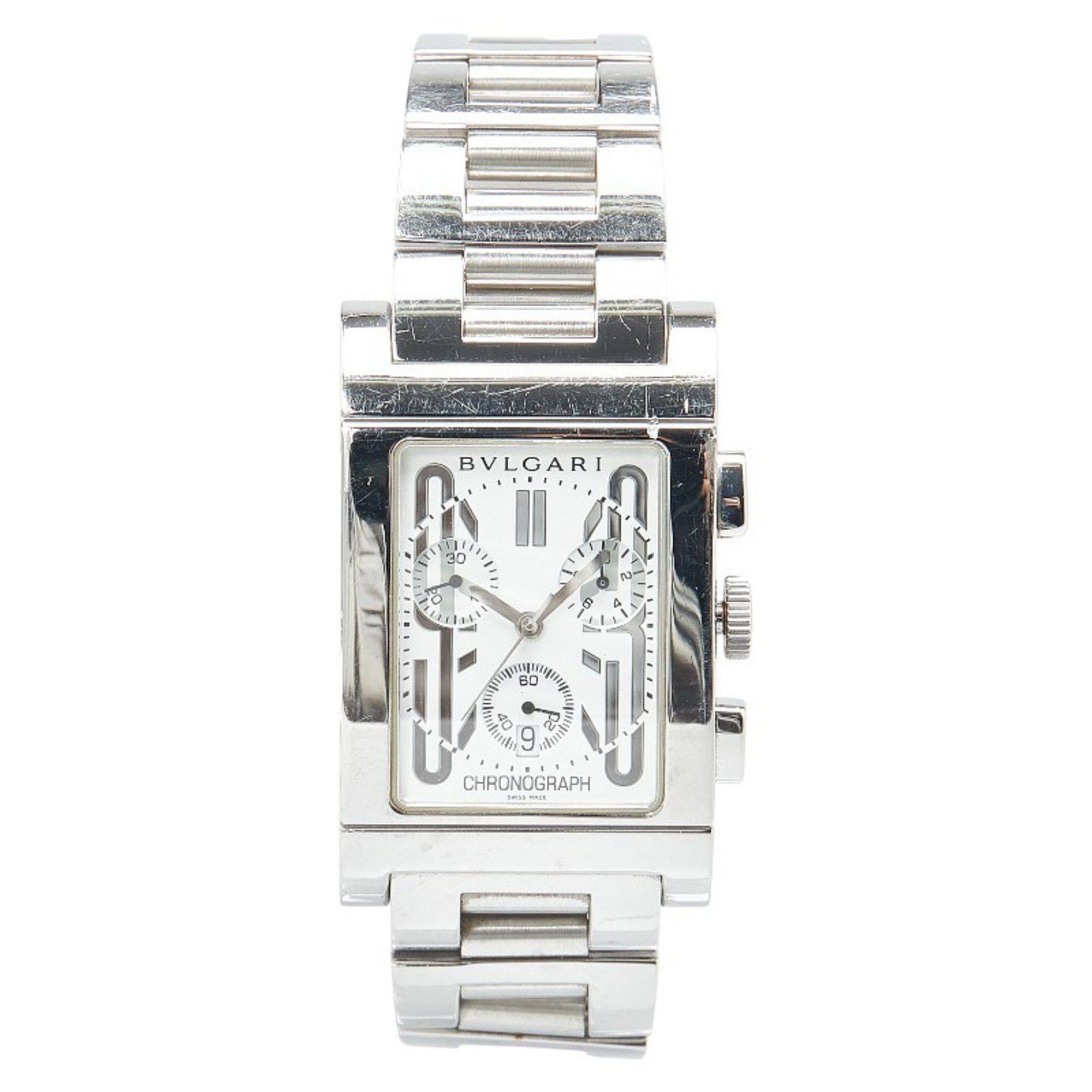 Bvlgari BVLGARI Rettangolo Watch RTC49S Quartz White Dial Stainless Steel Men's Size ONE SIZE - 2 Thumbnail