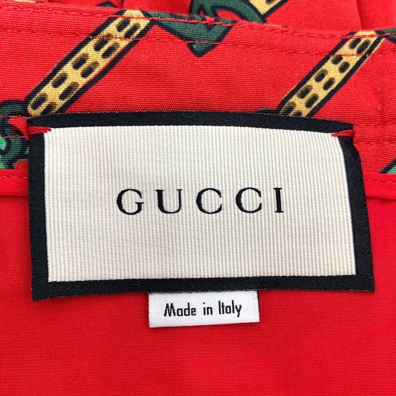 Gucci Gucci Red Horsebit Print Midi Skirt Size US 36 / EU 52 - 6 Thumbnail