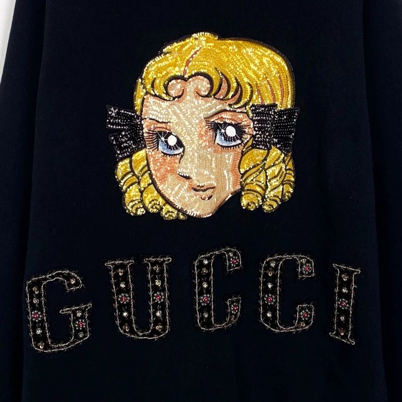 Gucci Gucci Black Sequin Long Sleeve Sweatshirt Size US M / EU 48-50 / 2 - 4 Thumbnail