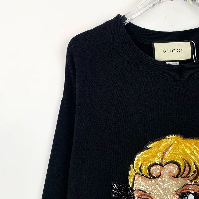 Gucci Gucci Black Sequin Long Sleeve Sweatshirt Size US M / EU 48-50 / 2 - 3 Thumbnail