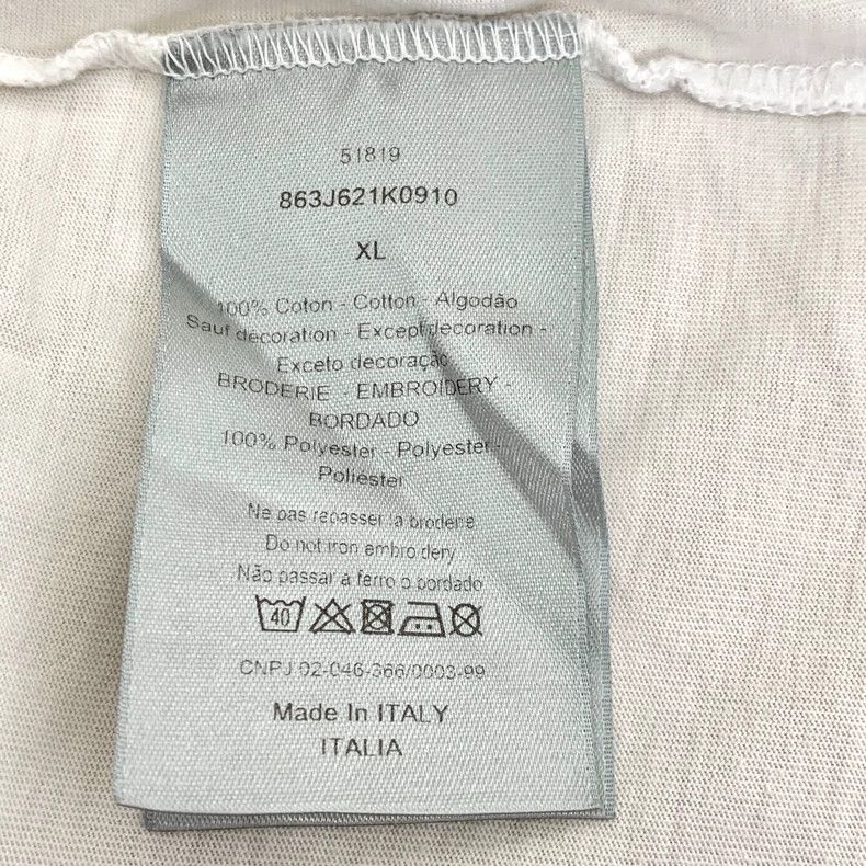 Dior Dior Logo Embroidered Cotton T-Shirt Size US XL / EU 56 / 4 - 7 Thumbnail