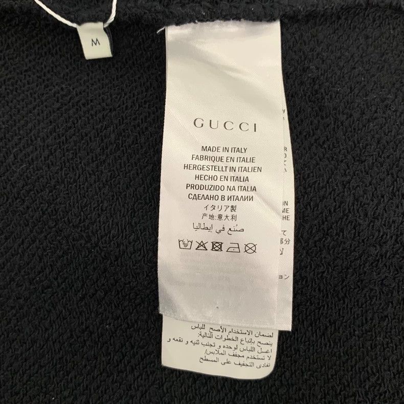 Gucci Gucci Black Logo Print Sweatshirt Size US M / EU 48-50 / 2 - 6 Thumbnail