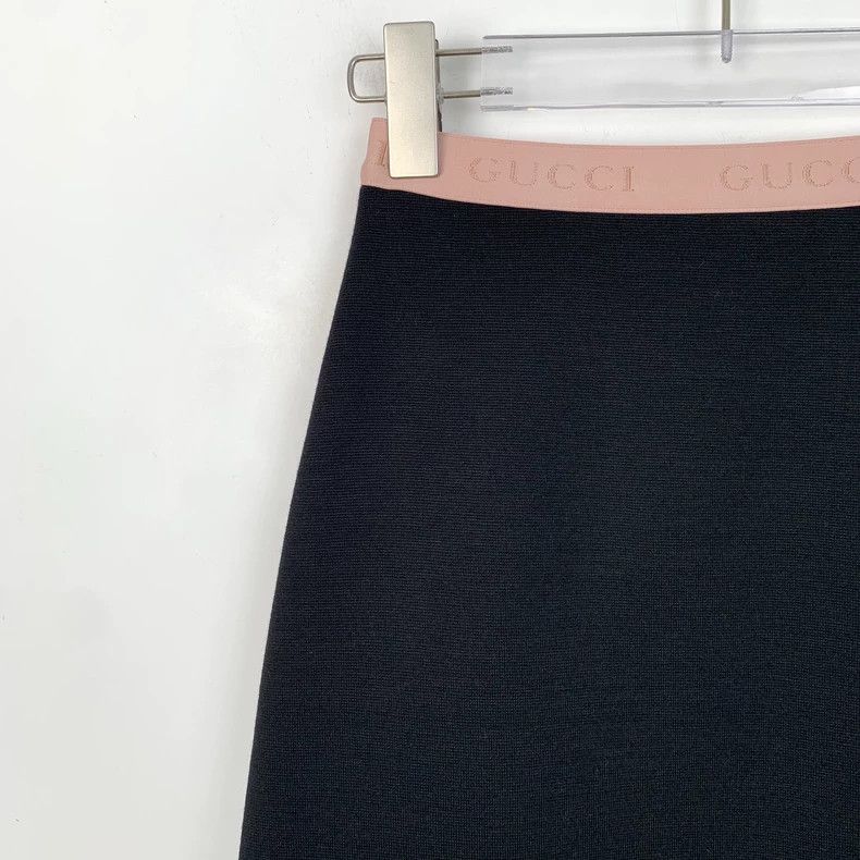 Gucci Black Logo Embroidered Casual Midi Skirt Size US 26 / EU 42 - 3 Thumbnail