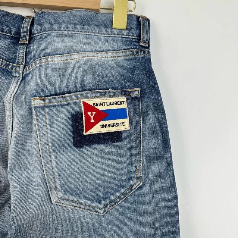 Saint Laurent Paris Saint Laurent Wash Blue Denim Pants Size US 28 / EU 44 - 5 Thumbnail