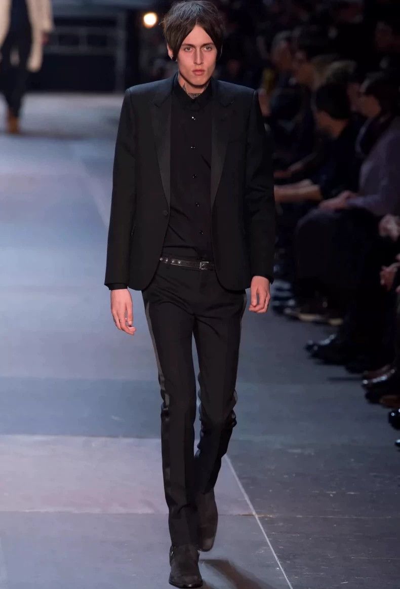 Saint Laurent Paris Saint Laurent Black Smoking Pants Size US 31 - 9 Thumbnail