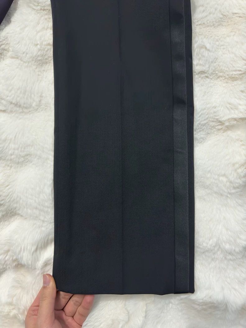 Saint Laurent Paris Saint Laurent Black Smoking Pants Size US 31 - 6 Thumbnail