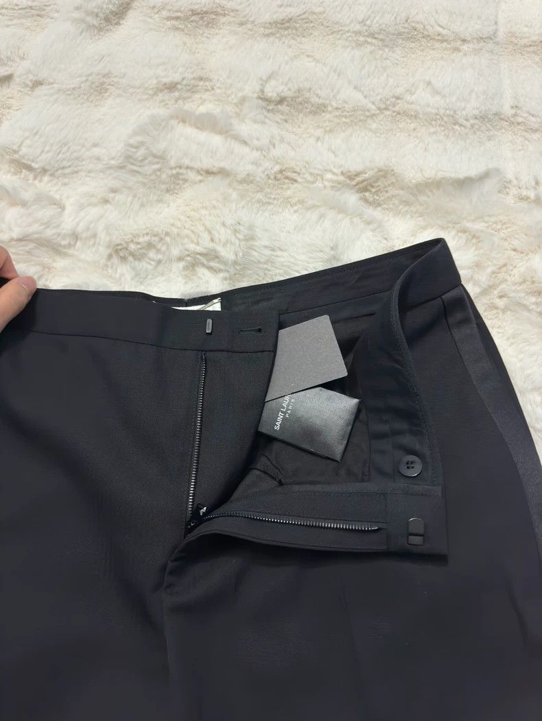 Saint Laurent Paris Saint Laurent Black Smoking Pants Size US 31 - 8 Thumbnail