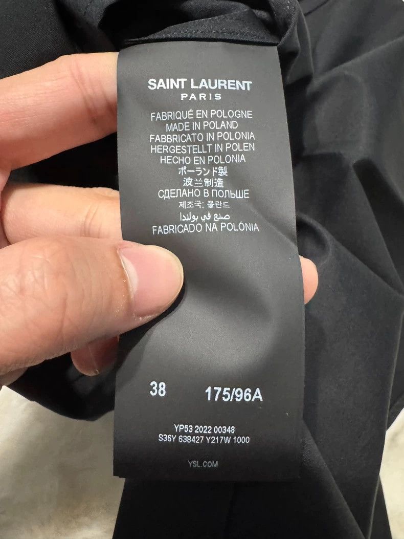 Saint Laurent Paris Saint Laurent Black Men's Shirt with Tags Size US M / EU 48-50 / 2 - 5 Thumbnail