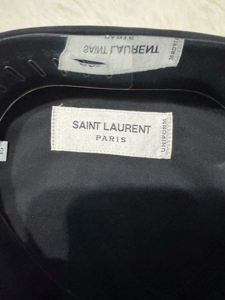 Saint Laurent Paris Saint Laurent Black Men's Shirt with Tags Size US M / EU 48-50 / 2 - 2 Thumbnail