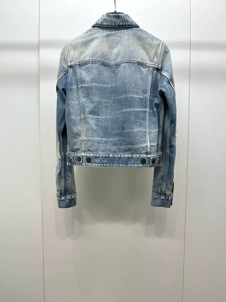 Saint Laurent Paris Saint Laurent Denim Jacket with Anchor Emblem Size US S / EU 44-46 / 1 - 2 Thumbnail